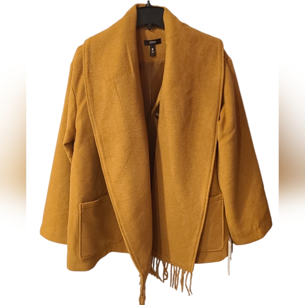 AQUA OUTERWEAR WOOL/POLYESTER BLEND COAT‎